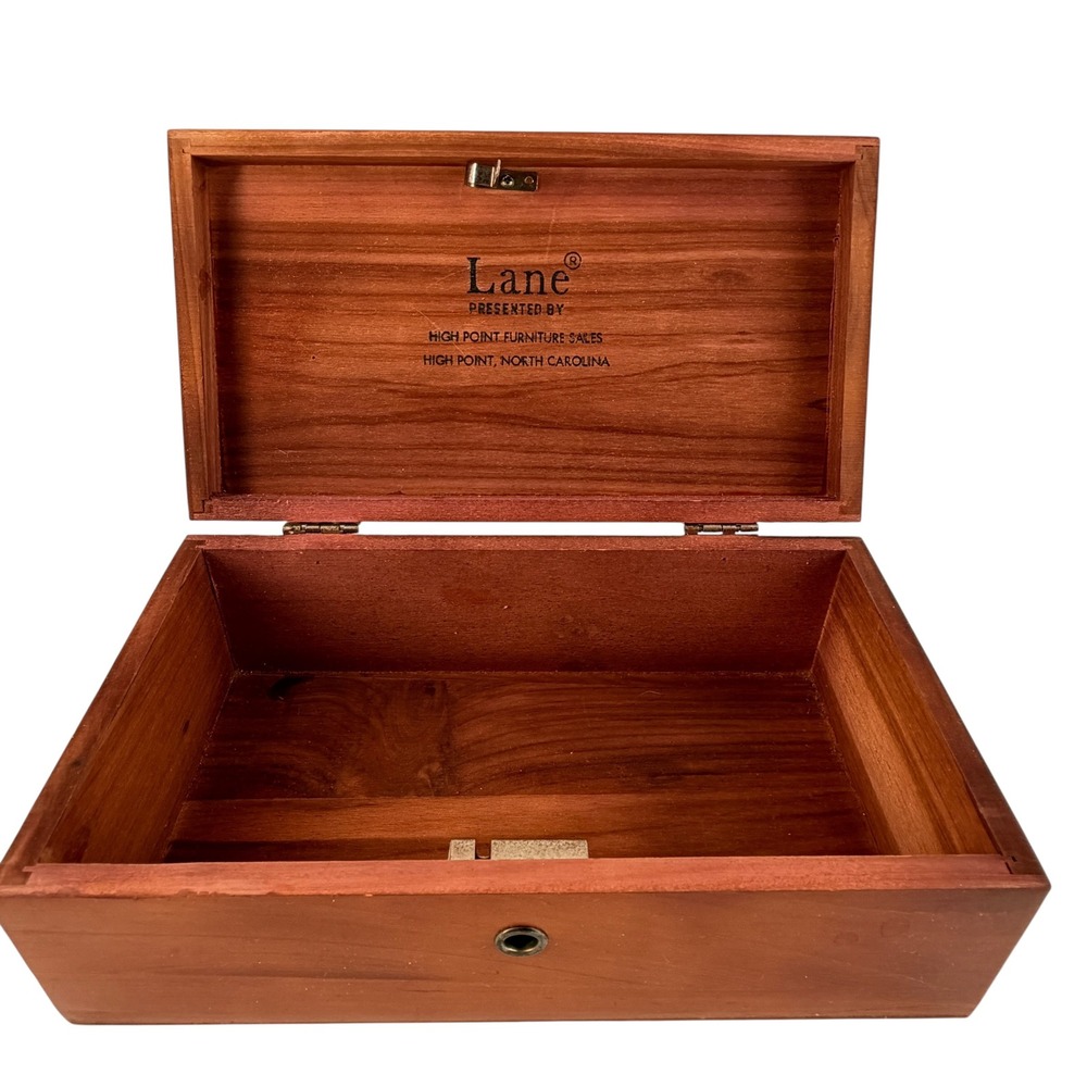 Vtg Lane Cedar Chest Keepsake Box Small Brown Wood No Key
